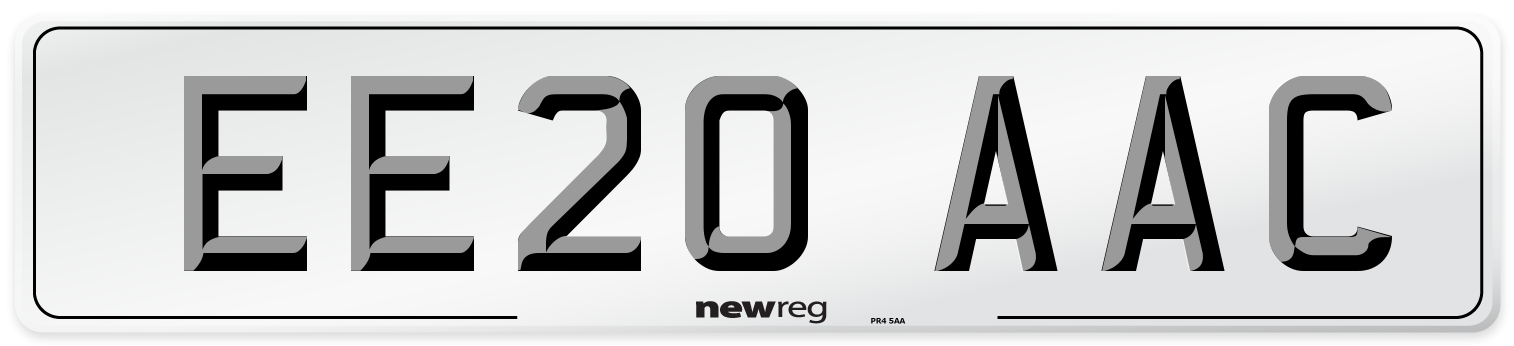 EE20 AAC Number Plate from New Reg
